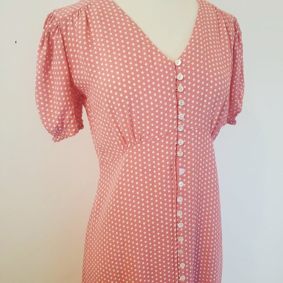 Pomodoro Coral Polka Dot Dress - Picture 6 of 13
